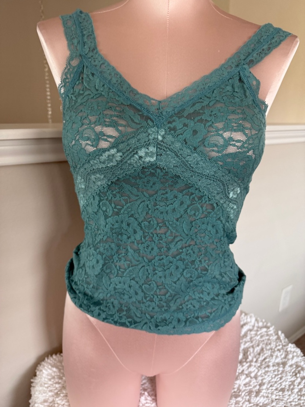 The Limited Teal Lace Camisole